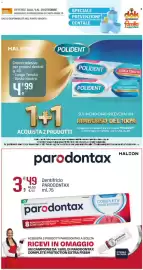Volantino Famila Superstore Pagina 3: Polident Crema adesiva per protesi dentali €4,99, Dentifricio Parodontax €3,49