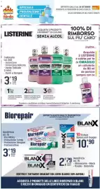 Volantino Famila Superstore Pagina 6: Collutorio Listerine €3,19, Dentifricio Biorepair €3,19