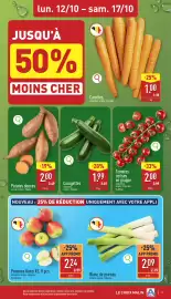 ALDI Dépliant week 42 Pagina 3: lun. 12/10 - sam. 17/10 JUSQU'À 50% MOINS CHER Carottes, emballées, origine : Belgique -25%