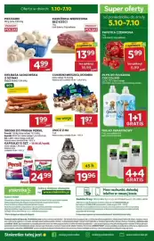Stokrotka gazetka tydzień 40 Strona 51: Cukierki Mieszko, Roshen €1,97, Płyn do płukania Coccolino