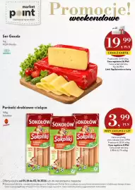Market Point gazetka Strona 1: Ser gouda MSM Mońki €19,99, Parówki drobiowo-cielęce Sokoliki Sokołów €3,99