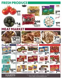 Harp's Market weekly ad week 40 Page 4: On-Cor Select Breaded Chicken €19,00, Double D Select Smoked Sausage €4,59