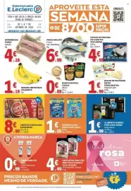 Folheto E.Leclerc semana 40 Página 1: Banana importada delmonte €1,19, Mini bolachas oreo/chips ahoy! €1,59