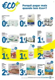 Folheto E.Leclerc semana 40 Página 33: Esfregão com esponja eco+ €1,05, Croquetes para cão júnior eco+ frango e arroz €5,87