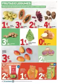 Folheto E.Leclerc semana 40 Página 4: Couve coração inteira €1,39, Cebola €0,99