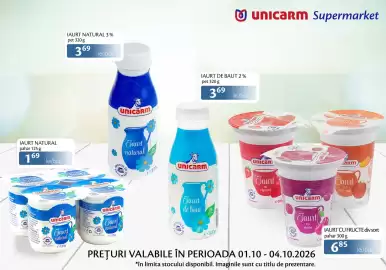 Catalog Unicarm Pagină 2: IAURT NATURAL pahar 125 g 169 lei/buc IAURT NATURAL 3% pet 320 g 369 lei/buc Unicarm PRODUS SATU