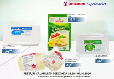 Catalog Unicarm Pagină 4: SATU MA unicarm Telemea de vacă tip I B Branza telemea proaspătă din lapte de vach pasteurizat
