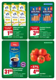 Dino gazetka tydzień 40 Strona 1: Mleko UHT 1,5% Krasula €1,39, Kawa mielona Prima Finezja €31,95