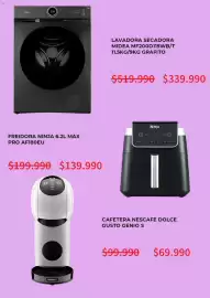 Catálogo Ripley Página 4: Guides 0:30 00 LAVADORA SECADORA MIDEA MF200D115WB/T 11.5KG/9KG GRAFITO $519.990 $339.990 FREIDORA