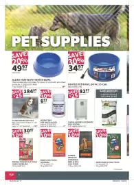 Co-op flyer Page 12: Allied heated pet mat €184,97, Purina friskies cat food gravy swirlers €30,47