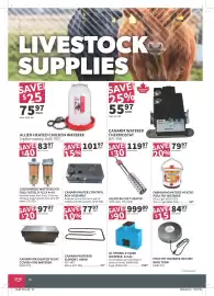 Co-op flyer Page 20: Canarm water control box assembly €101,97, Canarm waterer element, 400w €77,97
