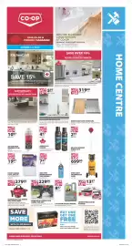 Co-op flyer week 40 Page 1: Palisade vinyl backsplash tile €5,97, Emzone glass cleaners €4,97
