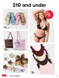 Kmart catalogue Page 2: Cafe-Mar Tote Bag €10,00, Flip Flops €6,00