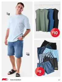 Kmart catalogue Page 20: Oceanside Co. swim trunks €9,00, Sleeveless T-Shirt €10,00