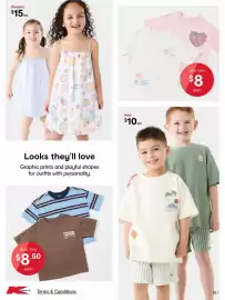 Kmart catalogue Page 26: Girls' tees €8,00, Tees €10,00