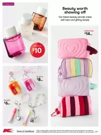 Kmart catalogue Page 29: OXX Beauty fragrance €10,00, Quilted bag €14,00