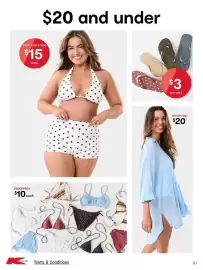Kmart catalogue Page 5: Cover-up €20,00, Swim separates €15,00