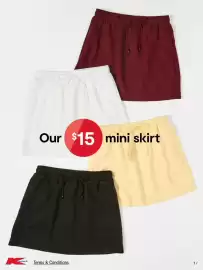 Kmart catalogue Page 7: Kmart mini skirt €15,00