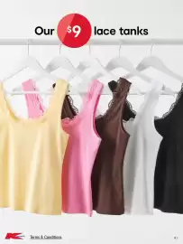 Kmart catalogue Page 9: Our $9 lace tanks €9,00