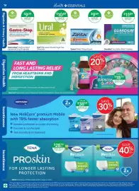 Terry White catalogue Page 14: Gastro-Stop Diarrhoea Relief €9,39, Ural Effervescent Powder Sugar Free €10,89