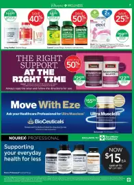 Terry White catalogue Page 7: Elevit Pre-Conception & Pregnancy €59,99, BioCeuticals Ultra Muscleze €55,99