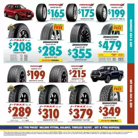 Bob Jane T-Marts catalogue Page 3: Bridgestone Ecopia H/L 001 €355,00, J-Trax H/T €208,00
