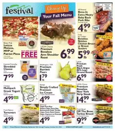 Festival Foods weekly ad week 40 Page 1: Kemps Simply Crafted Premium Ice Cream €4,99, Premium Bartlett Pears €1,79