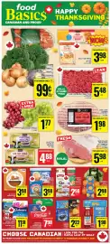Food Basics flyer week 40 Page 1: Broccoli Crowns, Carrots, Onions, Rutabagas €0,99, Cook's Ham Portion €1,98