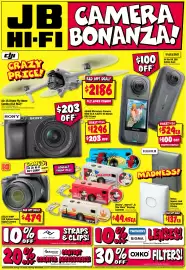 JB Hi-Fi catalogue Page 18: Kodak AZ528 16MP 52X Optical Zoom Digital Camera €479,00, Sony A6400 Mirrorless Camera €1.296,00