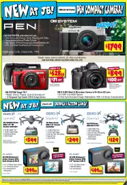 JB Hi-Fi catalogue Page 7: 4K UHD Waterproof Action Camera With Dual-Screen & Wi-Fi €299,00, OM SYSTEM Tough TG-7 €628,00