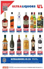 Ultra Liquors catalogue Page 1: Amarula Cream €149,99, Bell's OR J&B Blended Scotch Whisky €199,99