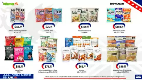 Folleto La Comer Página 21: Eat real Botanas saludables €129,00, Olly's Pretzels thins €75,00