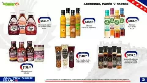 Folleto La Comer Página 3: Whisky sauce co variedad de aderezos y salsas de whisky €108,00