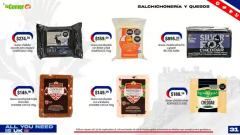 Folleto La Comer Página 31: Coombe castle queso wensleydale triple chocolate €149,00