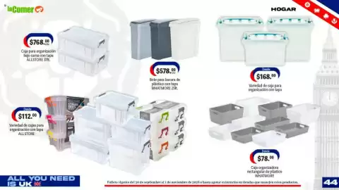 Folleto La Comer Página 44: Whatmore Caja organizadora rectangular de plástico €78,00