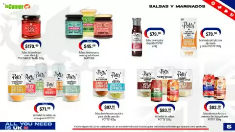 Folleto La Comer Página 5: Bartons salsas de manzana, menta y arándanos €45,00