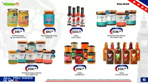 Folleto La Comer Página 6: The Cherry Tree variedad de salsas y chutneys €150,00, The Cherry Tree Salsas €148,00