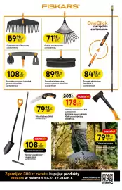 Castorama gazetka Strona 5: Szczotka do rynien i skrobak głowica OneClick Fiskars €108,00, Piła składana SW68 Fiskars €79,98