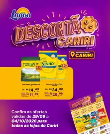Encarte Super Lagoa Página 1: Lagoa DESCONTA CARIRI CAFÉ LENDE 30 COPOS Nestle. MARATA NINHO TRADICIONAL CAFÉ TORRADO E