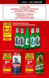 Biedronka gazetka tydzień 40 Strona 11: Piwo Żubr €2,69, Piwo Harnaś €2,49