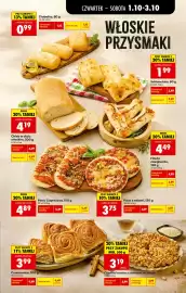 Biedronka gazetka tydzień 40 Strona 35: Chleb w stylu włoskim €4,19, Pizza z salami €3,75