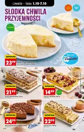 Biedronka gazetka tydzień 40 Strona 36: Sernik o smaku kokosowym z kremem Princessa €23,99, Mus czekoladowy E.Wedel €24,99