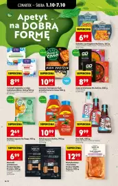Biedronka gazetka tydzień 40 Strona 48: Sałatka z pstrągiem Marinero z kaszą kuskus €6,99, Zupy proteinowe Go Active €8,99