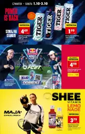 Biedronka gazetka tydzień 40 Strona 59: Napój energetyczny Red Bull €4,99, Napój energetyczny Tiger classic €4,49