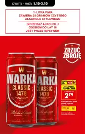 Biedronka gazetka tydzień 40 Strona 62: Piwo Warka €2,79