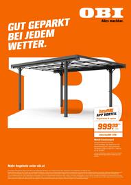 OBI Flugblatt Seite 12: Floraworld Flachdach-Einzelcarport €999,99