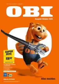 OBI Flugblatt Seite 1: Lux-Tools Akku-Laubbläser A-LB-20/210 A €19,99