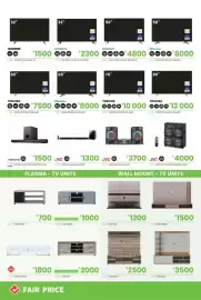 Fair Price catalogue Page 4: TELEVISION SKYWORTH 32 HD GOOGLE €2.300,00, TELEVISION HISENSE 58 UHD SMART €6.000,00