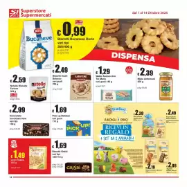 Volantino Sì con te Superstore Pagina 14: Wafer Ancora Uno Tre Marie €1,29, Biscotti ricchi Balocco €2,49
