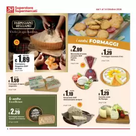 Volantino Sì con te Superstore Pagina 8: Parmigiano Reggiano DOP €1,89, Formaggio Camoscio d'oro €1,29